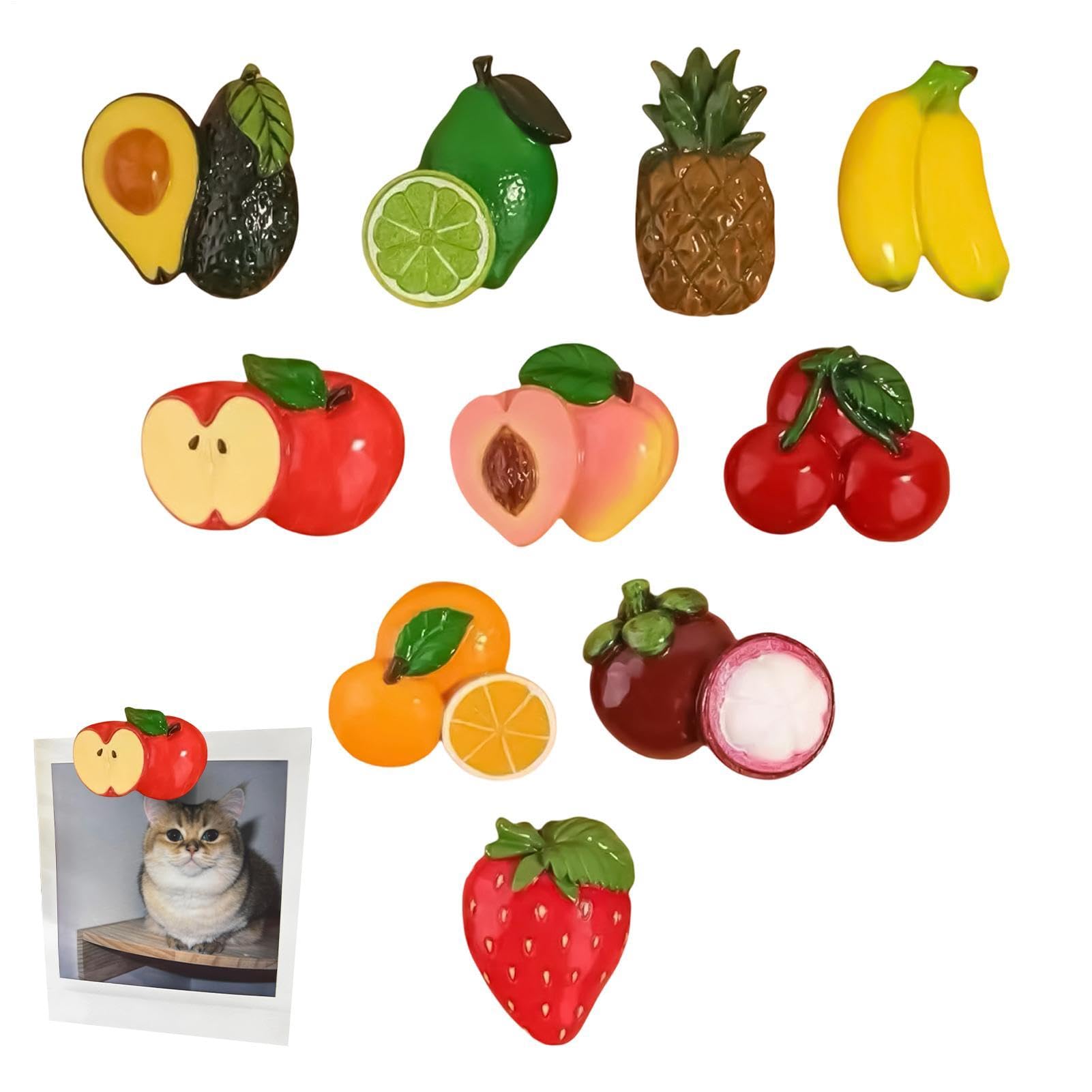 Imanes de fruta para refrigerador de alta sujeción magnética que sujetan notas sin deslizarse
