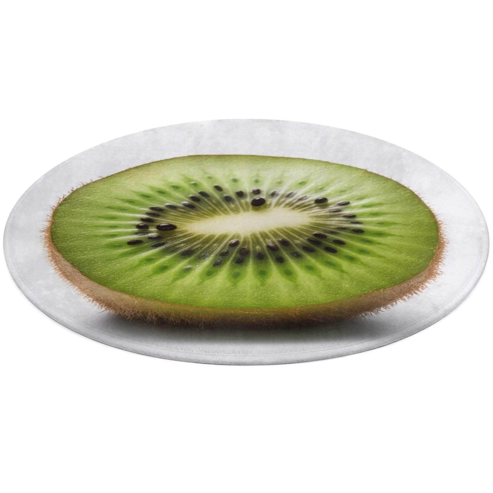 Tapis vert kiwi 90x90 cm en velours corail antidérapant et moderne