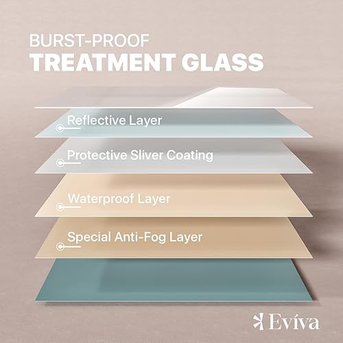 Miniatura 10 de Eviva Espejos de baño pequeños para colocar sobre  espejos de baño para tocador  Espejos de baño para pared estilo granja  Sala de estar, comedor,