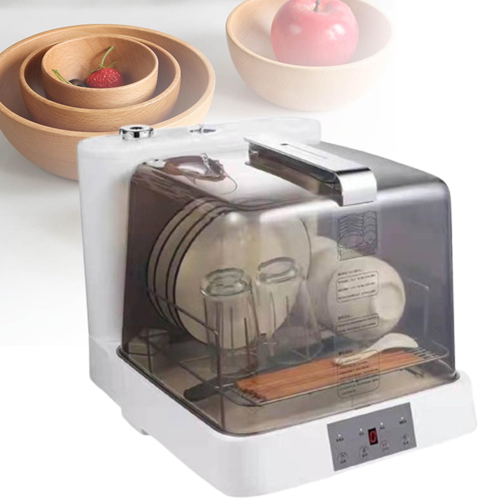 Lavavajillas para Verduras y Frutas, 4 programas de Lavado, lavavajillas portátil con Tanque de Agua de 6 litros para Apartamentos pequeños, dormitorios y Casas rodantes