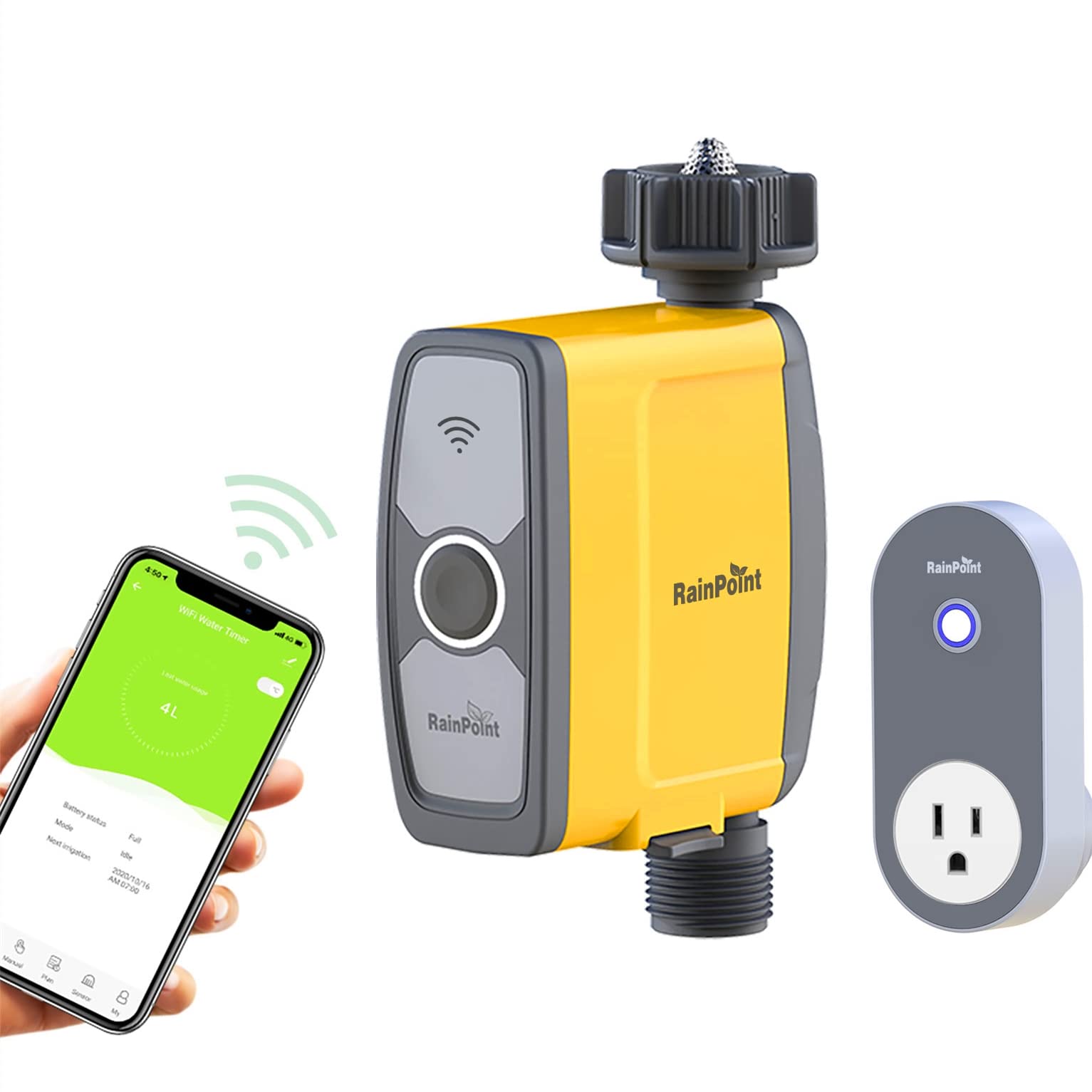 Buy RAINPOINT Sprinkler Timer WiFi Water Timer, 1 Outlet Smart Hose