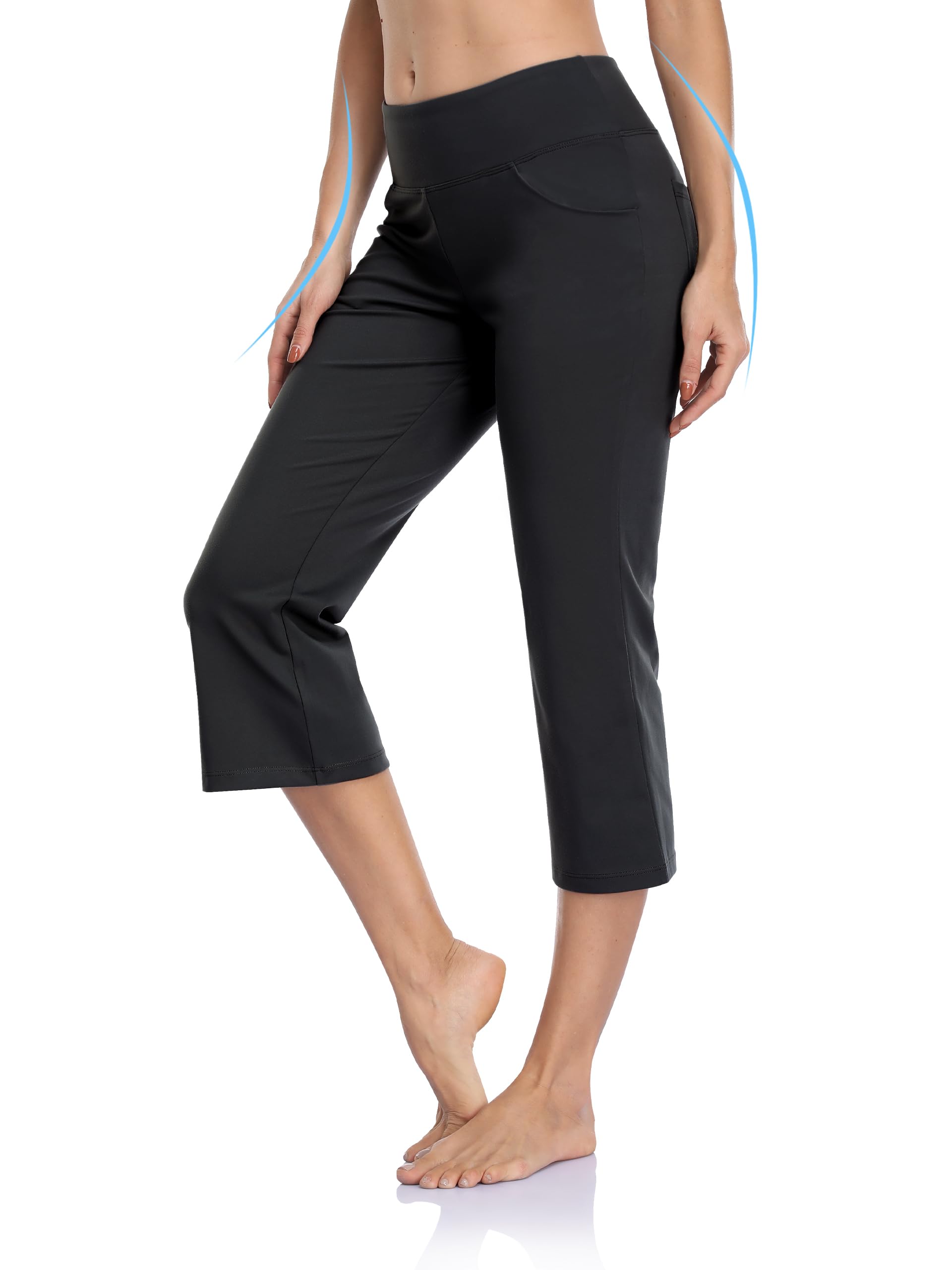 MOVE BEYOND Pantalones y Pantalones Piratas de Yoga Bootcut para Mujer con 4 Bolsillos Pantalón Corte de Bota de Cintura Alta para Vestir Pilates Fitness Entrenamiento