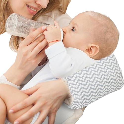 Miniatura 2 de Almohada de lactancia de algodón para lactancia materna y biberón, mini almohada lavable para el brazo con soporte ergonómico para mamá, diseño