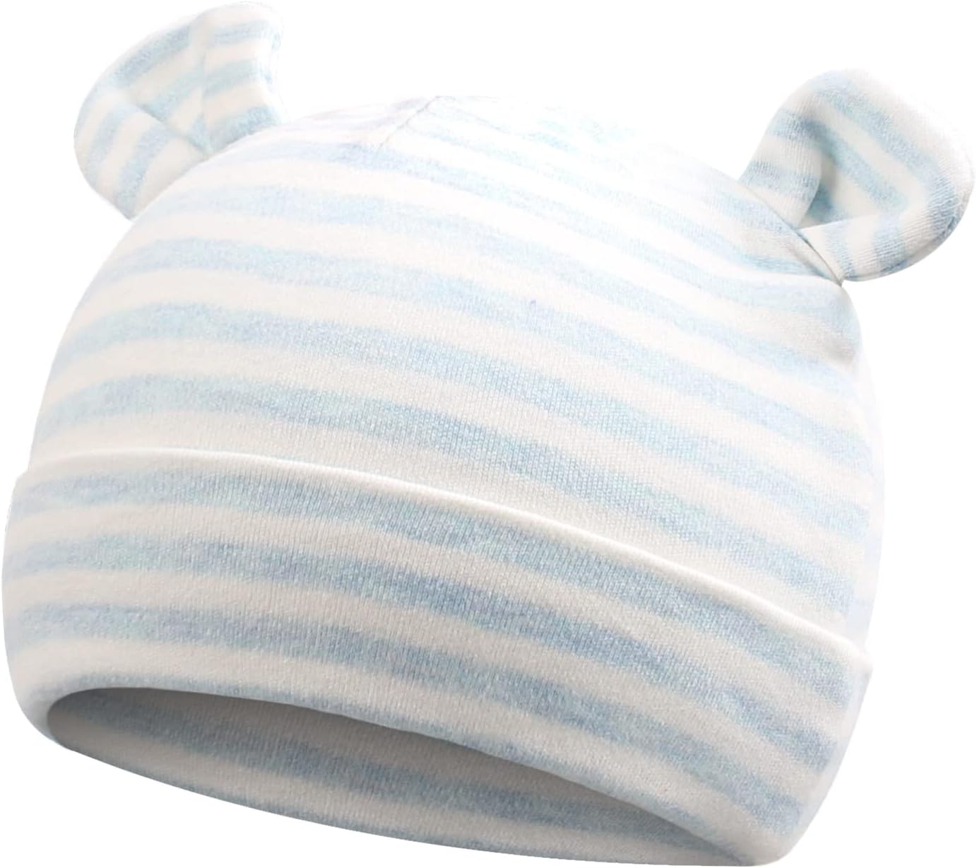 Original Cotton Newborn Hats for Girls Striped Preemie Baby Hats Bear Ears Infant Boys Beanies 0-6 Months - Image 2