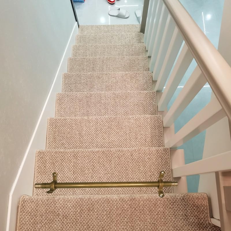 Barres de tapis d'escalier en laiton ornementé de 86 cm pour marches élégantes
