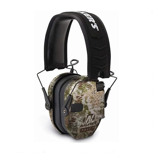 Walker's Razor Slim Ultra Low Profile Compact Design Adjustable Range Shooting Hunting Hearing Protection Electronic Earmuffs