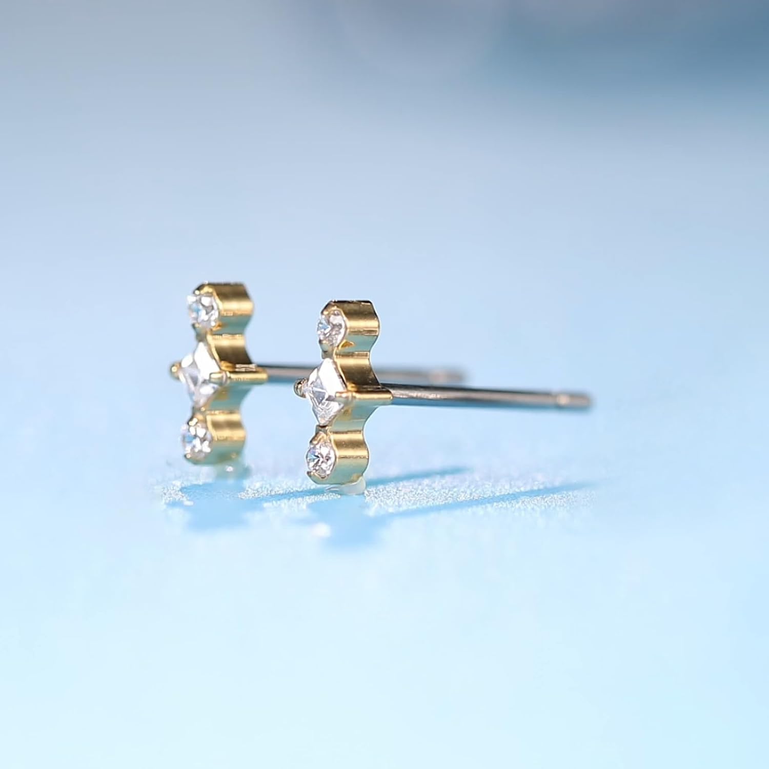 Limerencia Implant Grade Pure Titanium Studs, F136 Hypoallergenic G23 Small Dainty Cubic Zirconia Earrings for Women's Sensitive Ears - Image 2