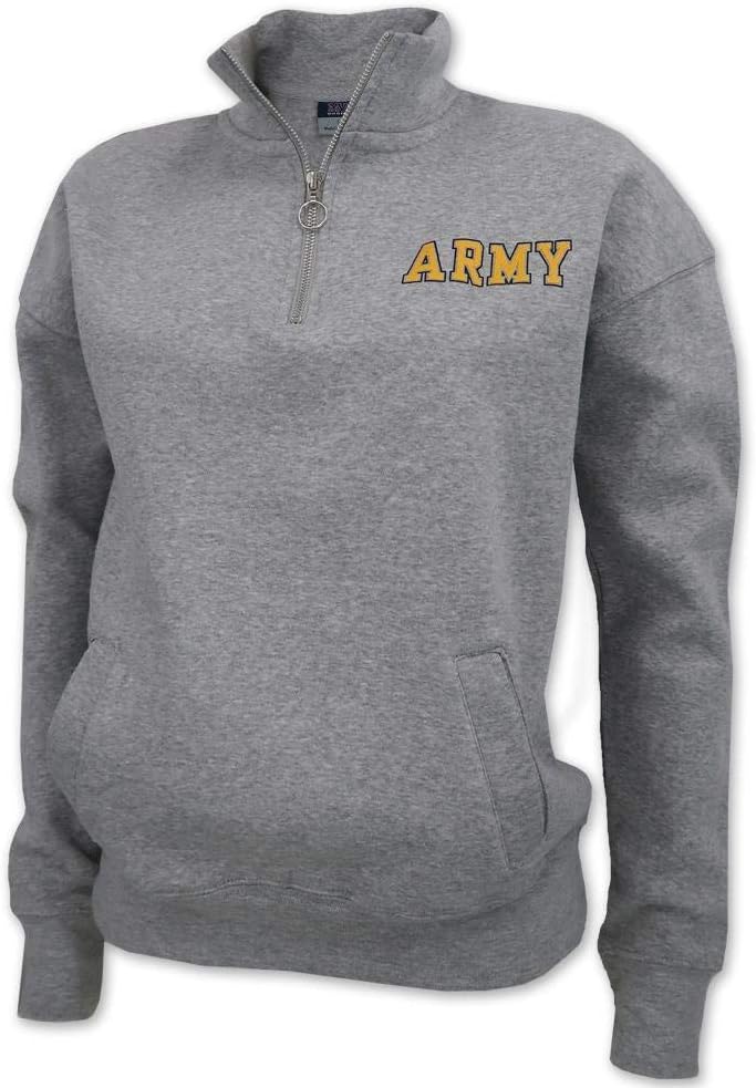 Armed Forces Gear Army Ladies dakota quarter Zip Pullover (Grey)