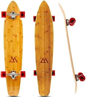 Magneto 44 inch Kicktail Cruiser Longboard Skateboard | Bamboo and Hard Maple Deck | Made for Adults, Teens, and Kids