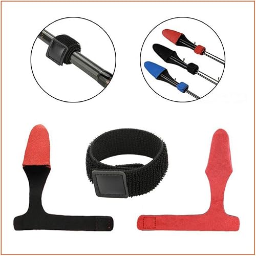 Miniatura 4 de KOOBOOK Juego de 2 fundas para puntas de caña de pescar y correas para caña, guante, protector de guante, accesorios