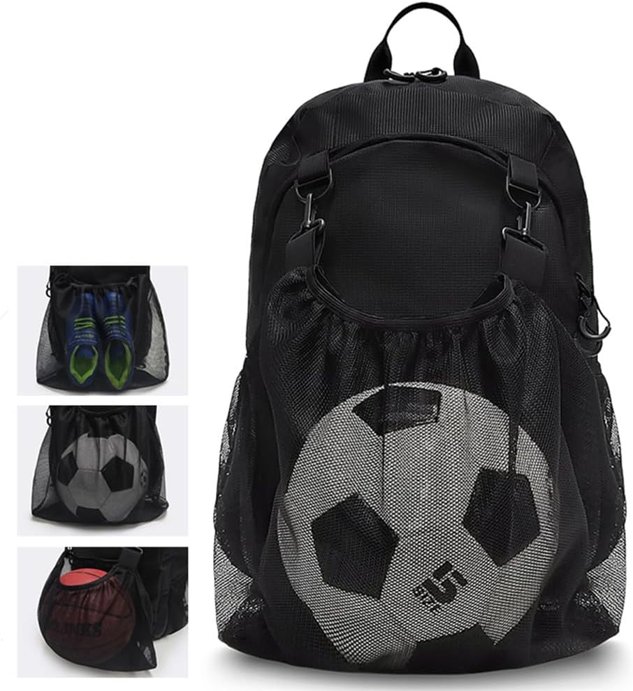 Multifunctional Sport Training Equipment Bag Basketball Backpack with Removable Net Pocket