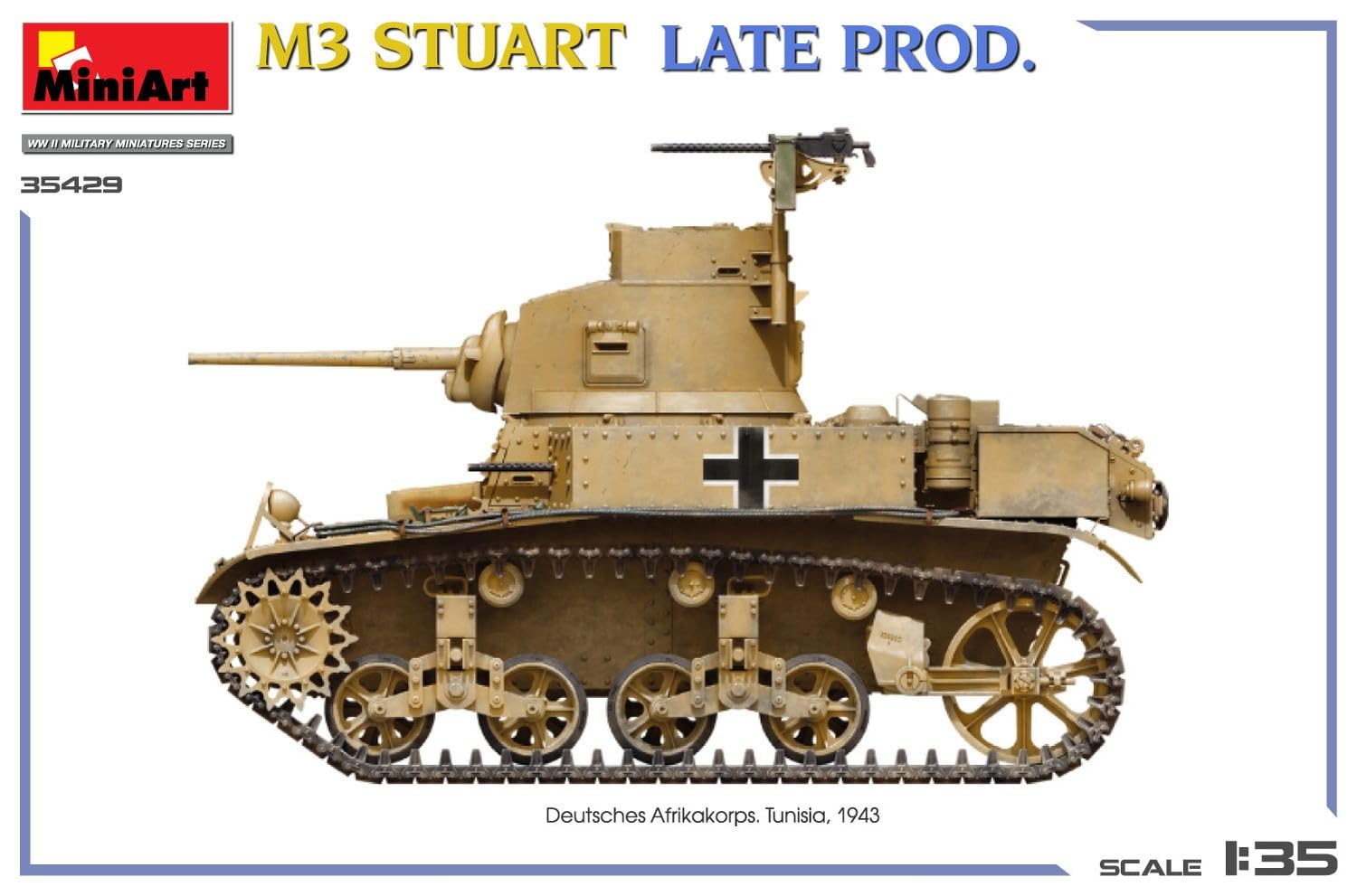 Mini Art 35429 1:35 US M3 Stuart Späte Prod. Interior - originalgetreue Nachbildung, Modellbau, Plastik Bausatz, Basteln, Hobby, Kleben, Modellbausatz, Zusammenbauen, unlackiert