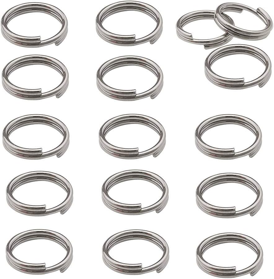 WOCRAFT500pcs Stainless Steel Split Rings Double Loop Jump Rings Mini Connector Key Rings for Jewelry Making Necklaces Bracelet Earrings (0.7x8mm-12651)