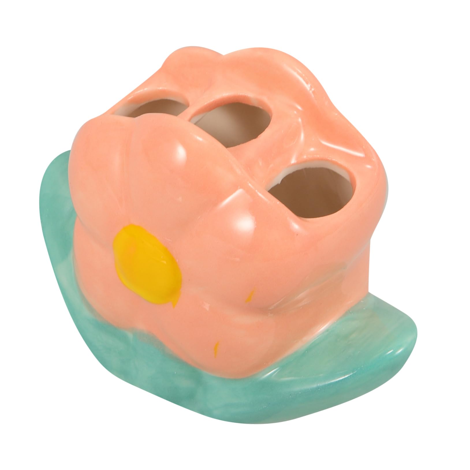 Cabilock 4 Pz Portaspazzolini Contenitore Per Spazzolini Da Denti Portaspazzolino Per Bambini Bancone Portaspazzolino Porta Spazzolino Da Denti Elettrico Ceramica Rosa