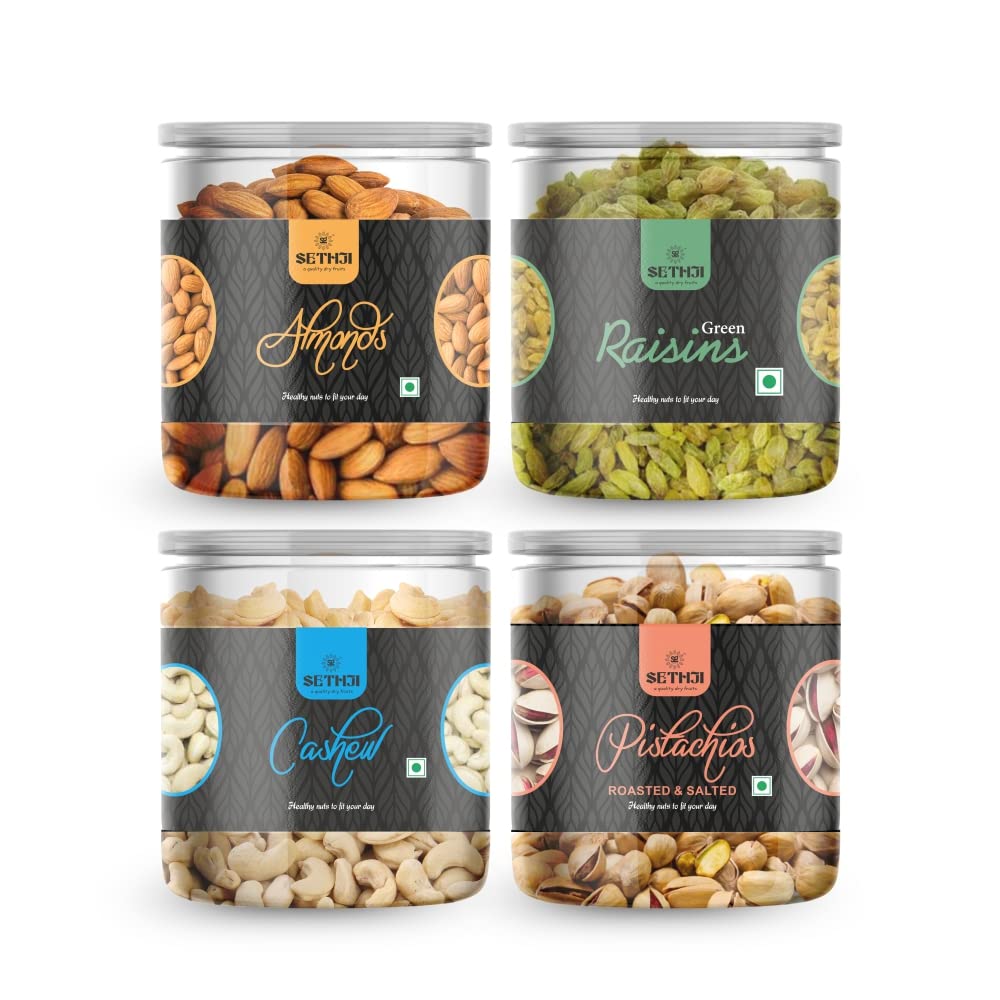 See full amazon price history chart for Sethji Fresh and Healthy Raw nuts and dry fruits combo pack 1kg | Almond, Cashew, Raisin, Pistachio Jar, 250gm each(Pack of 4) | dry fruits in fresh items combo Sethji Fresh and Healthy Raw nuts and dry fruits combo pack 1kg | Almond, Cashew, Raisin, Pistachio Jar, 250gm each(Pack of 4) | dry fruits in fresh items combo (B0B7F3FLVW) Amazon Price History, Amazon Price Tracker