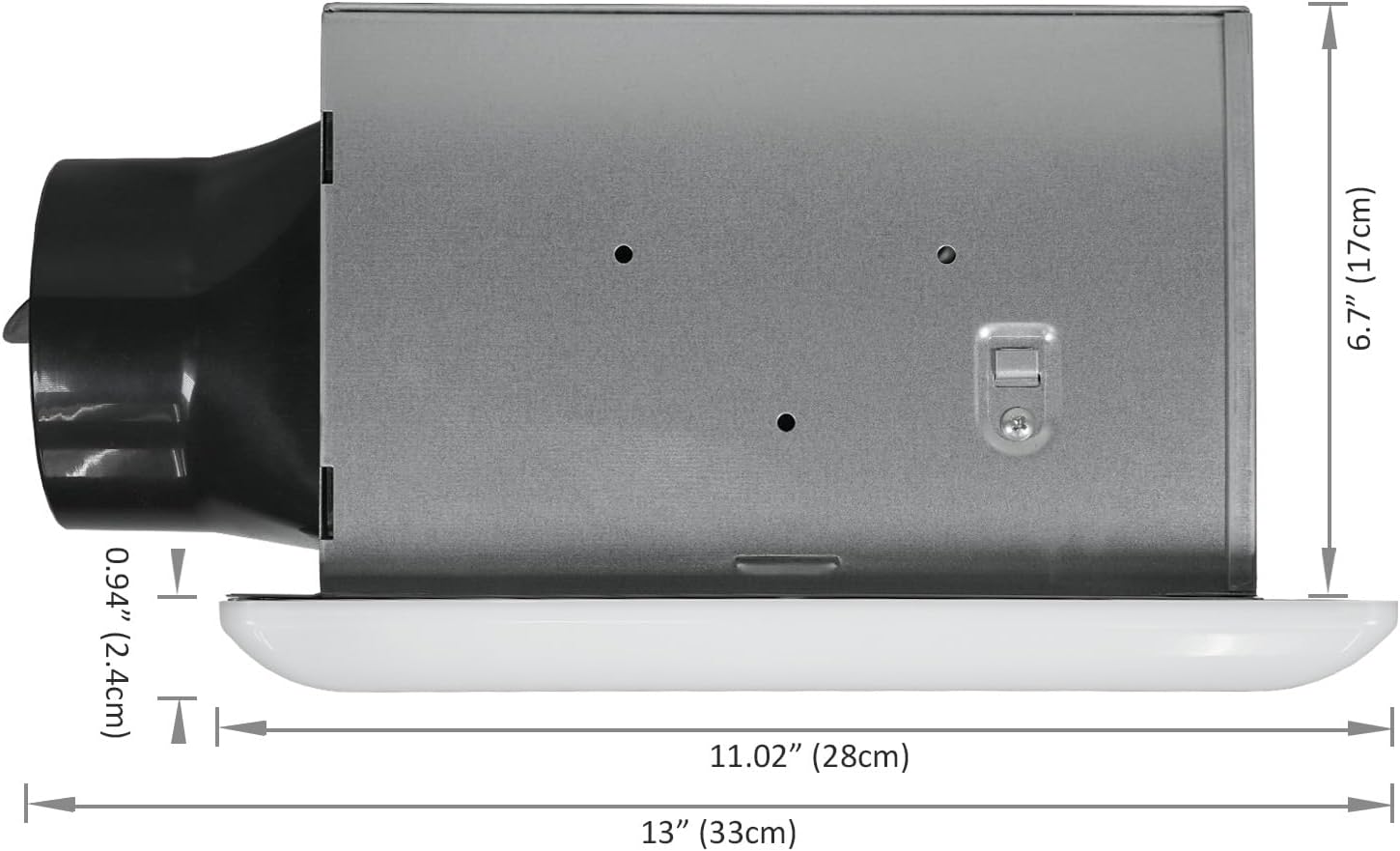 BV LED Bathroom Exhaust Fan With Light 90CFM - 0.8 Sones, Ultra Quiet, 800lm | Bathroom Vent Fan 3000K/4000K/5000K, Covers up to 80-90 Sq. Ft. | 4 Inch Duct Collar, Easy Install & Replace
