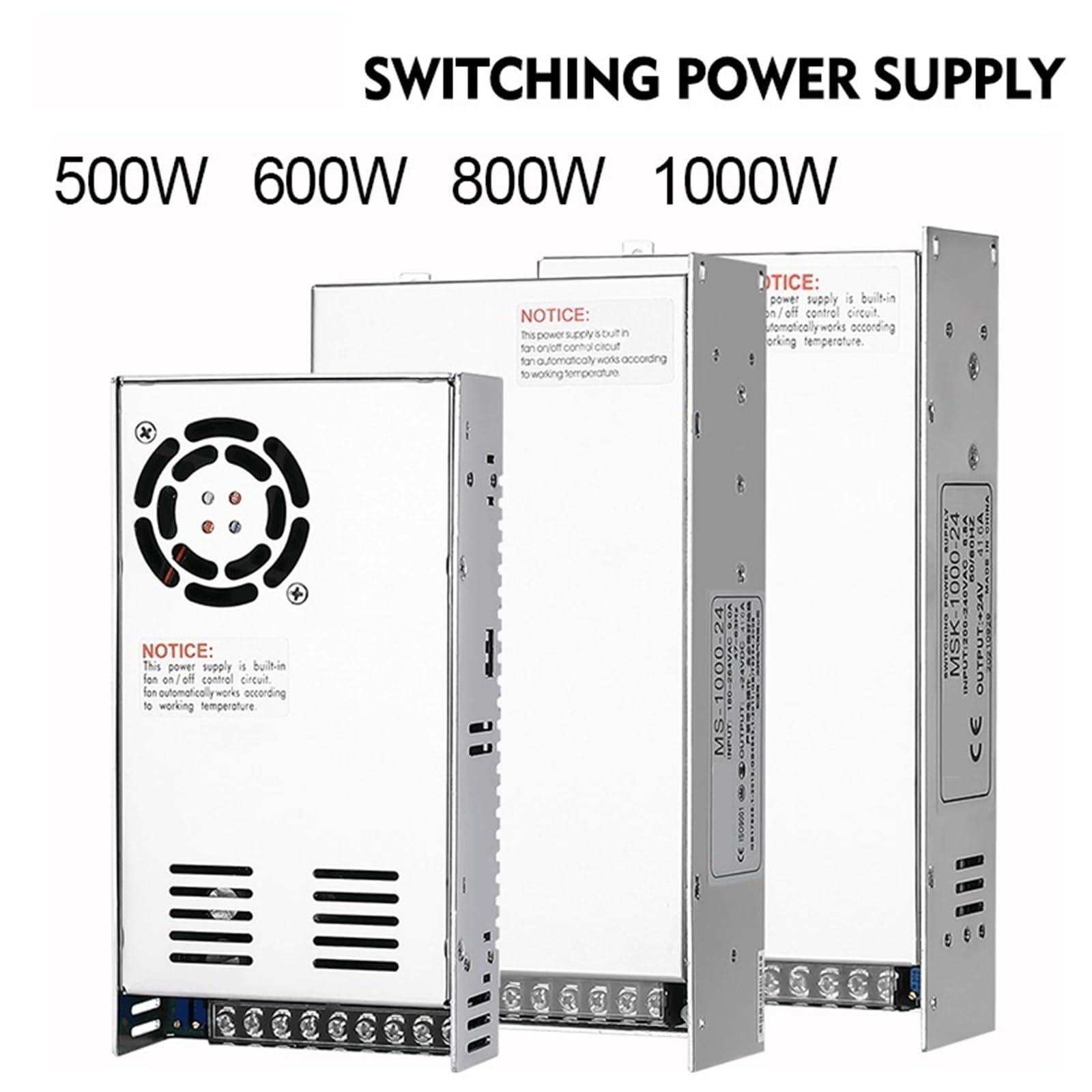 Fuente de alimentación conmutada ajustable de 500 W a 1000 W, 0-12 V, 24 V, 36 V, 48 V, 60 V, 72 V, 80 V, 110 V, 150 V, 220 V, CC, CV, CA a CC, SMPS(0-24V,1000W)