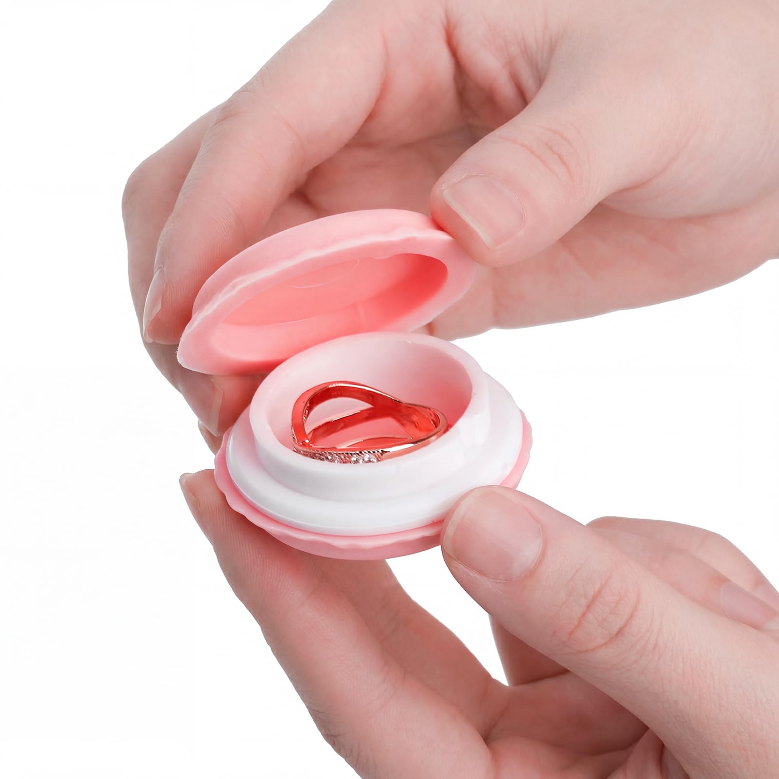 Elsjoy 54 Pack Mini Macaron Aufbewahrungsboxen, Macaron Schmuck Aufbewahrungsboxen Niedliche Macaron Pillenboxen, Bunte Macaron geformte Behälter Trinket Boxen für Ohrring, Halskette, Pille, Reisen