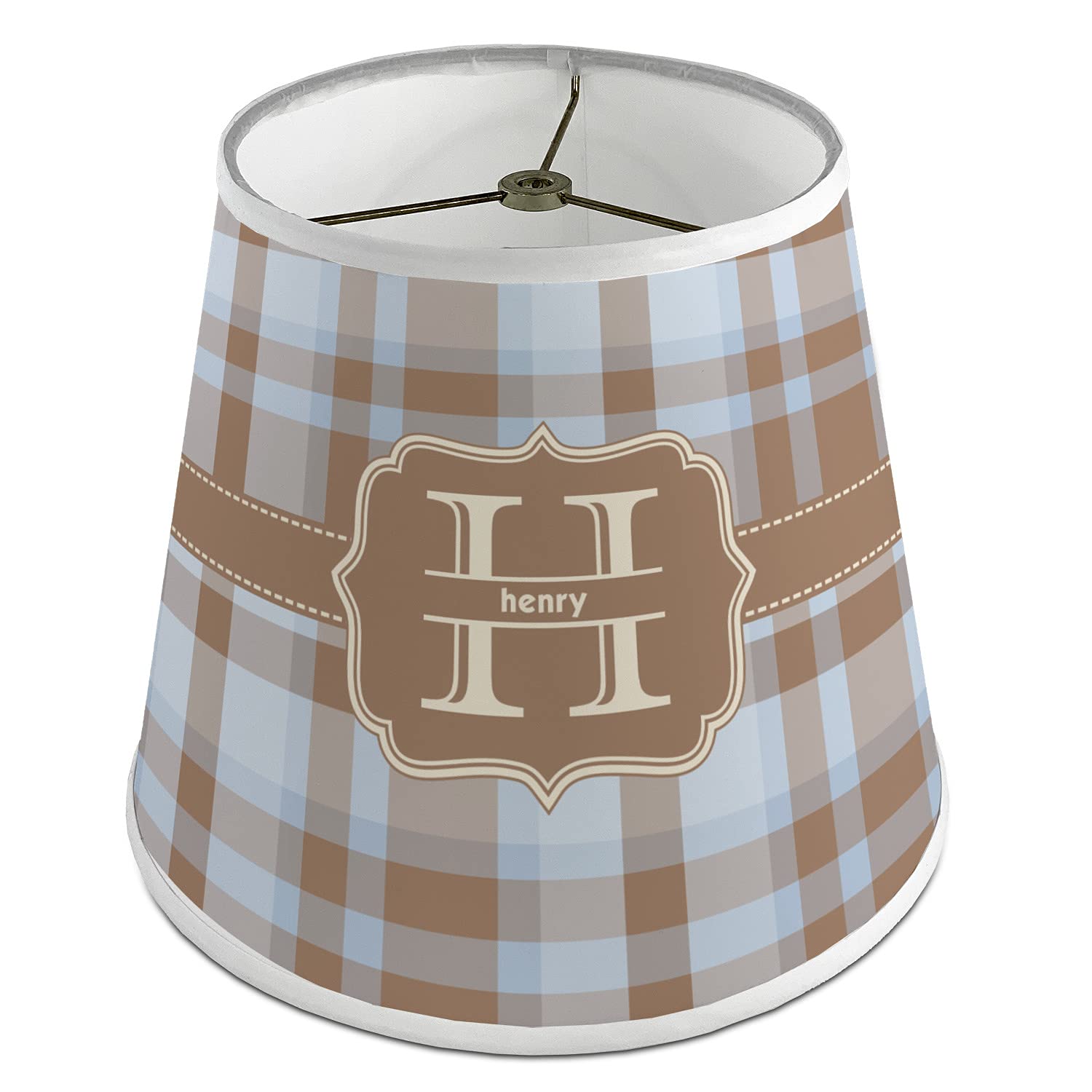 YouCustomizeIt Personalized Two Color Plaid Empire Lamp Shade
