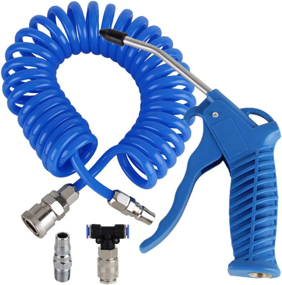 GSK Cut® Air Blow Gun Kit Air Duster Cleaning Nozzle Blow Spray Tool Kit with 5 Meter Long Coil PU Air Hose,4×6mm(Blue) (B0BD5FKPQD) Amazon Price History, Amazon Price Tracker