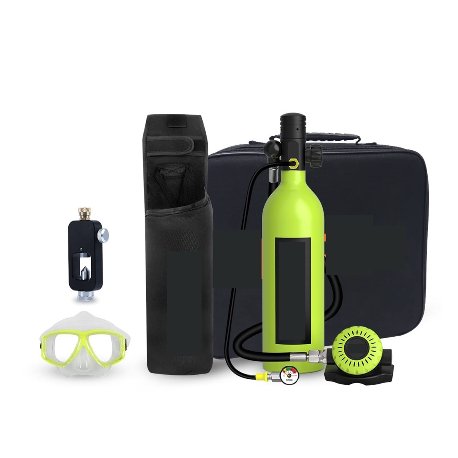 Portable Dive Cylinder, Diving Suit 1L Cylinder Underwater Breathing(Groen)