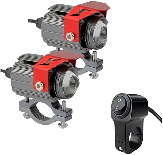 Bombilla antiniebla Luces Led auxiliares de 4 Modos para Faros de Motocicleta, Luces antiniebla, focos Delanteros adicionales, 12V-85V, Doble Color, Blanco y ámbar Faros de Niebla