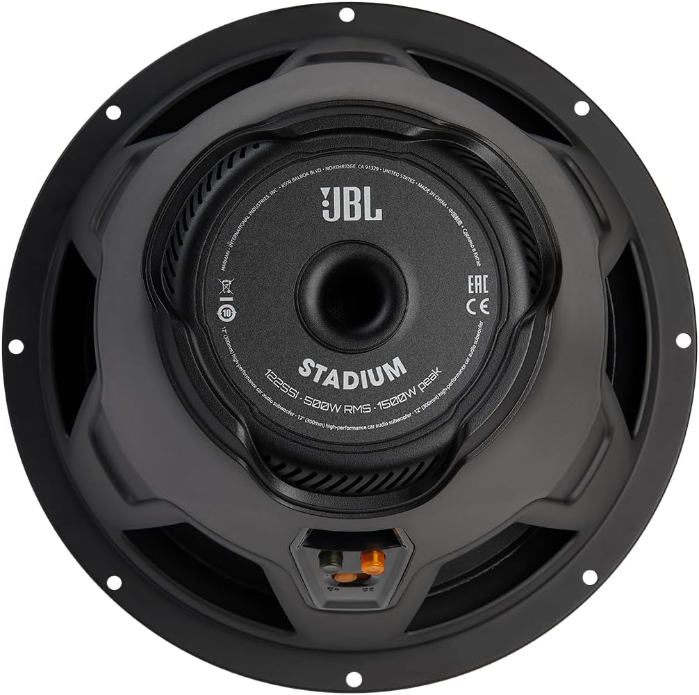 JBL Stadium 122SSI - 12" (300mm) high-Performance car Audio subwoofers, 500W RMS, 1500W Peak, Sensitivity (@ 2.83V): 92dB, Frequency Response: 25Hz – 175Hz, Impedance: 2 or 4 ohms