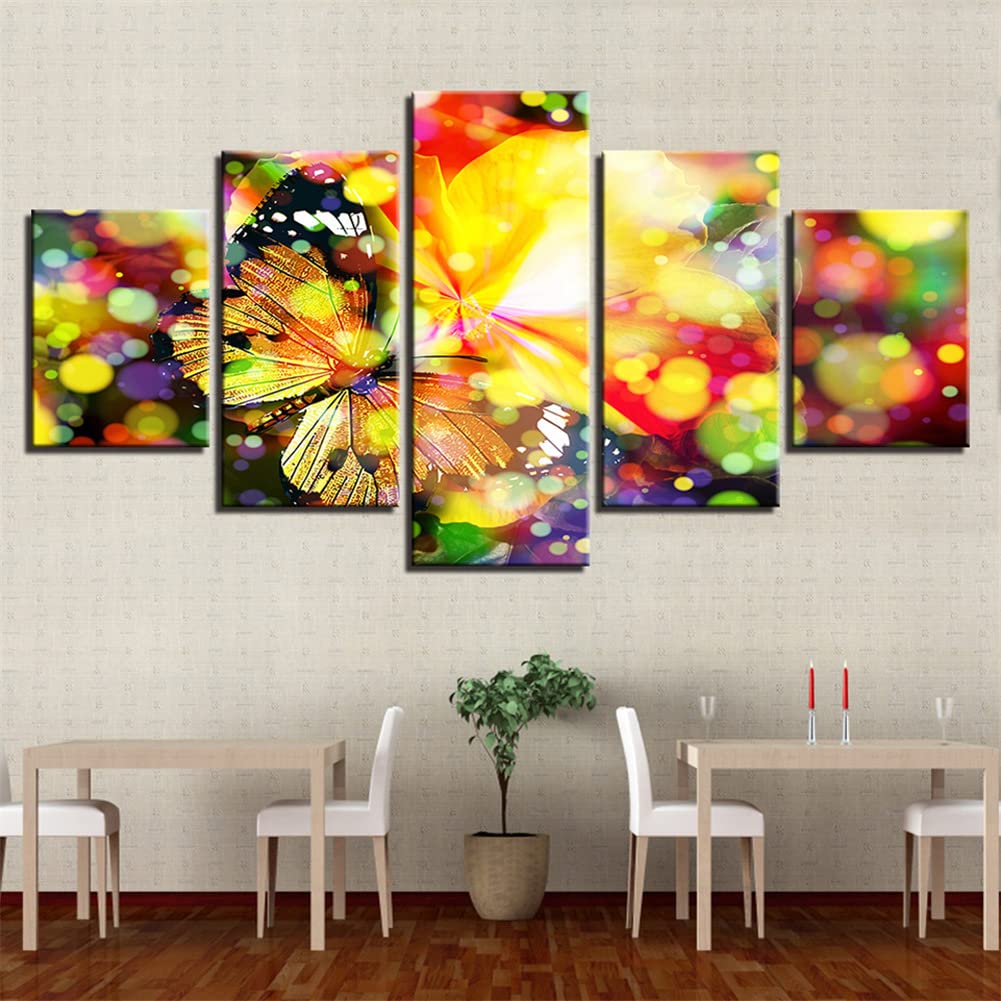 Peinture diamant 5D grand format papillon pour s'initier au point de croix en famille à la maison