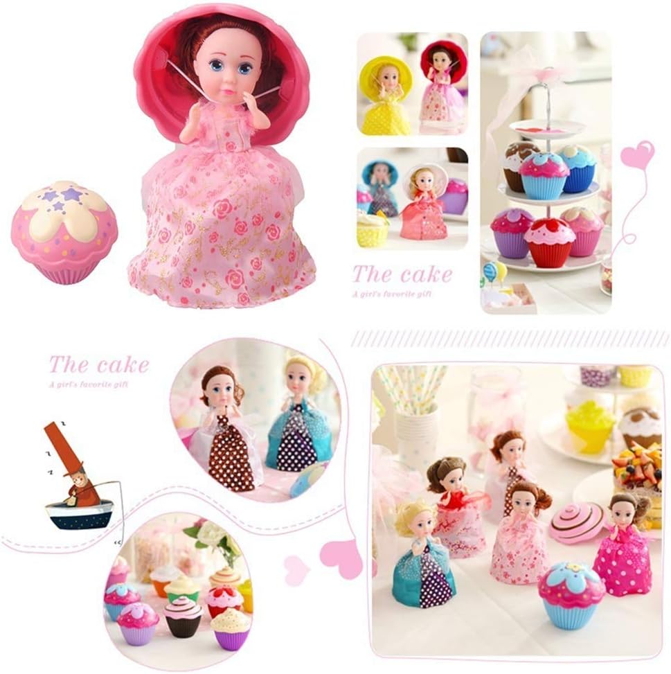 Alomejor Mini Cupcake Doll House Toy Deformable Princess for Kids Vision and Intelligence Development (Colorful)