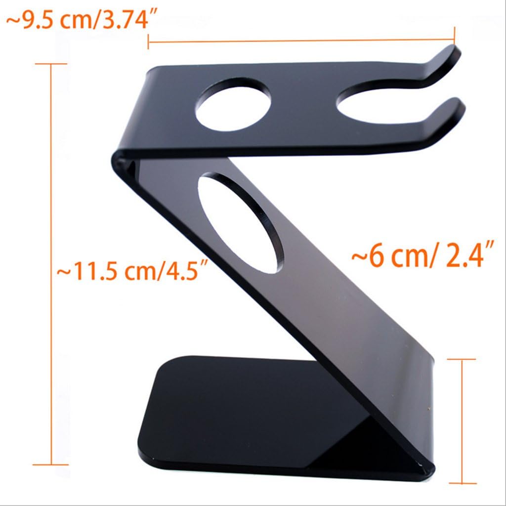 pistro Stylish Black Drip Shaving Stand Holder for Shaving Brush - Men’s Barber Tool, 9.5 x 6 x 11.5cm