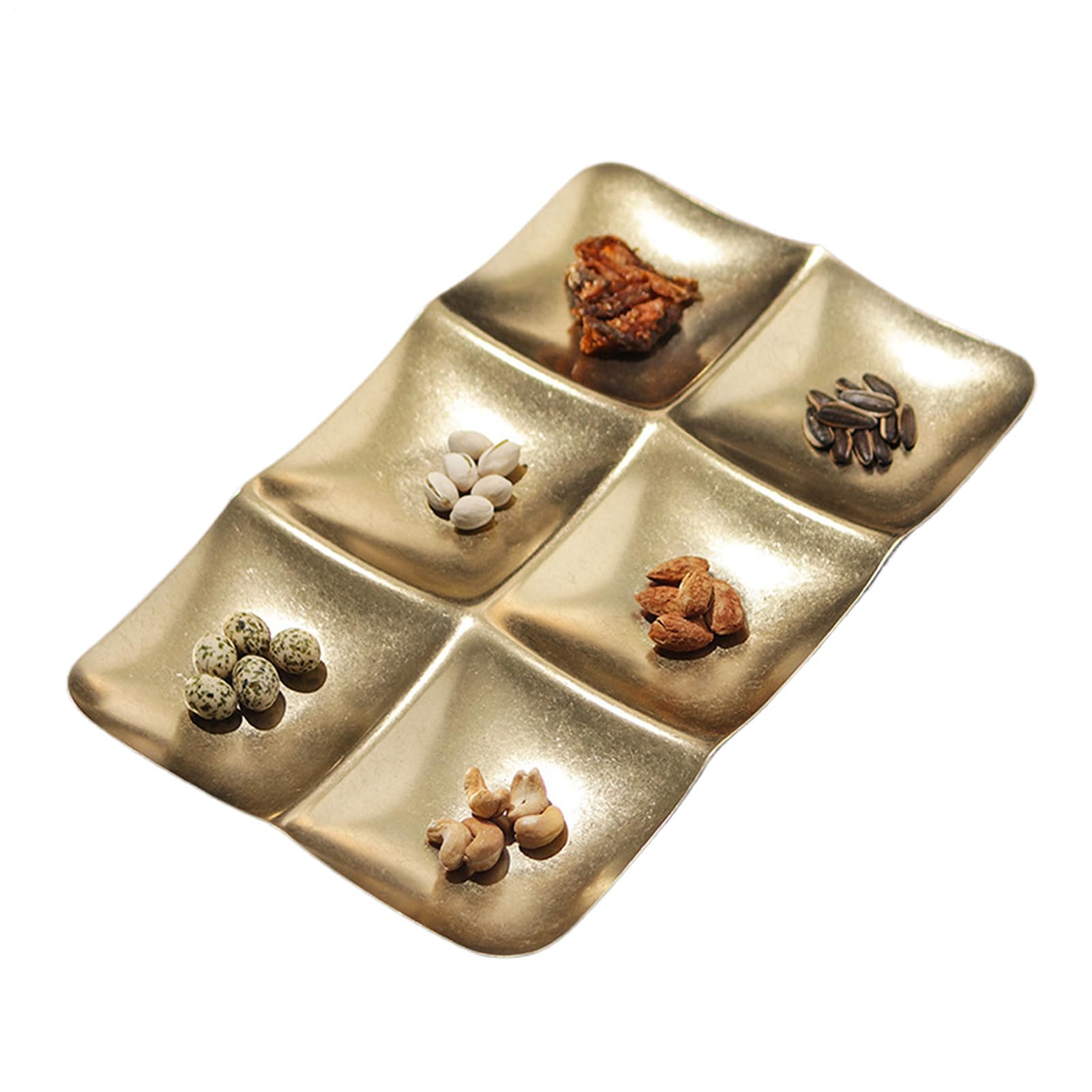 Bandeja De Servicio Dividida Decorativo | s para Servir con Múltiples Compartimentos para Hogar, Cocina, Sala de Estar, Mesa de Té, Pan, Frutas, Caramelos, y