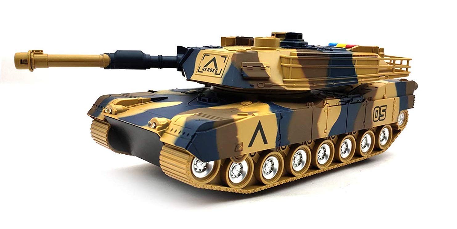 KRIREEN Friction Powered Indian Assault Army Battle Tank Toy with Light, Music and Sound Effects for Kids Above 3+ Years Old Boys and Girls, Best Gift for Kids & Children (Multicolor), (Pack of 1) 2