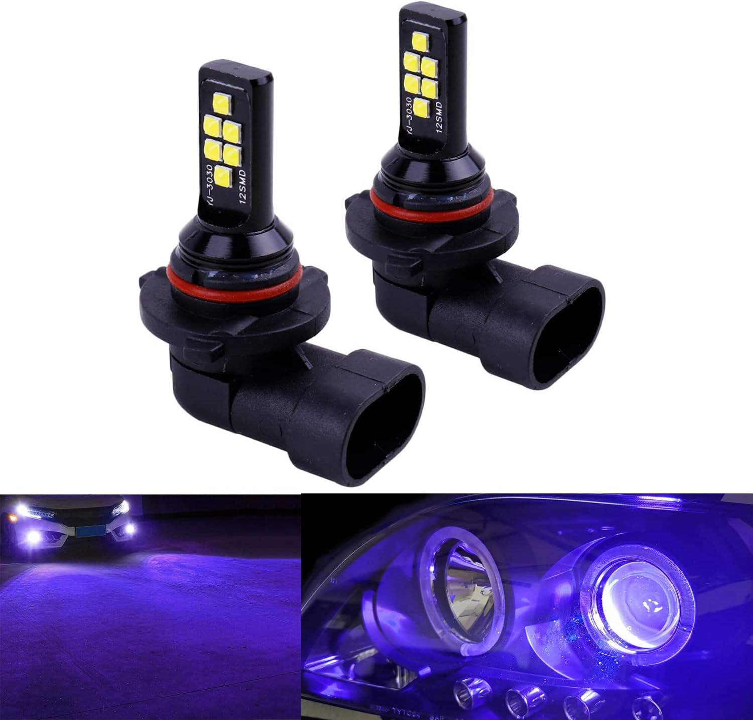 SOCALLED LIGHTING 2x HB4 9006 LED Fog Light Bulb for