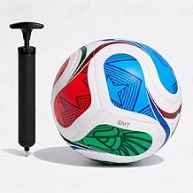 SMT New Football Size 5, Hand Stitched Rubber Soccer Ball for Training, Match & Practice, Ideal for Kids, Adults & Schools, (Pack of 1) (New 2026 wrld Cup)