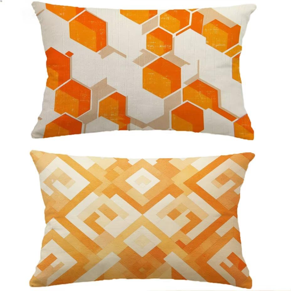 Housse de coussin extérieur 60x90 orange nordique de qualité supérieure - 2