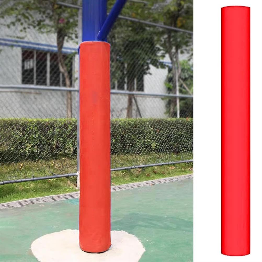 Funda acolchada contra impactos en postes de baloncesto para proteger a niños en el jardín