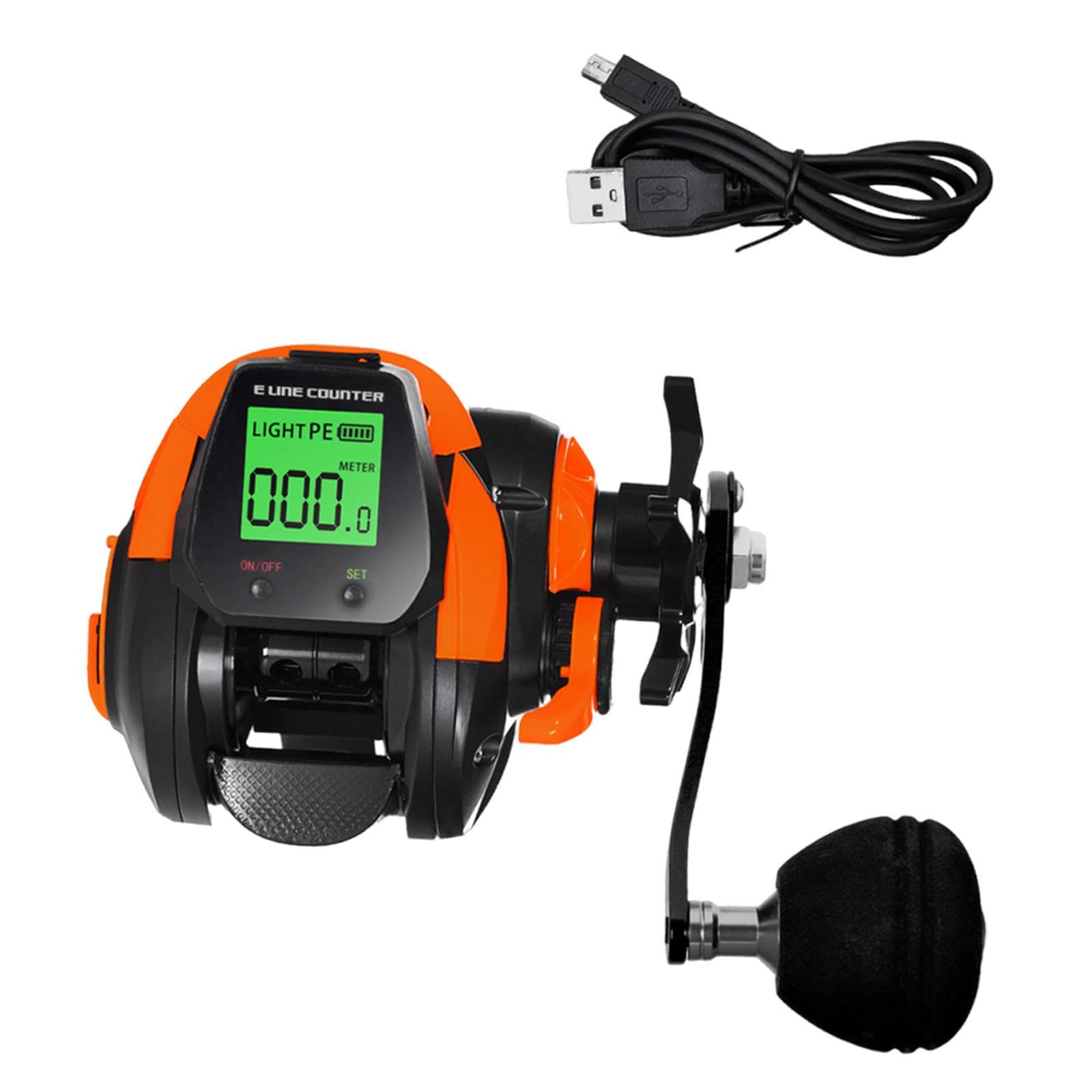 Mulinello da Pesca Elettrico Impermeabile da 10 kg con Frizione USB, Mulinello da Pesca 7.2:1