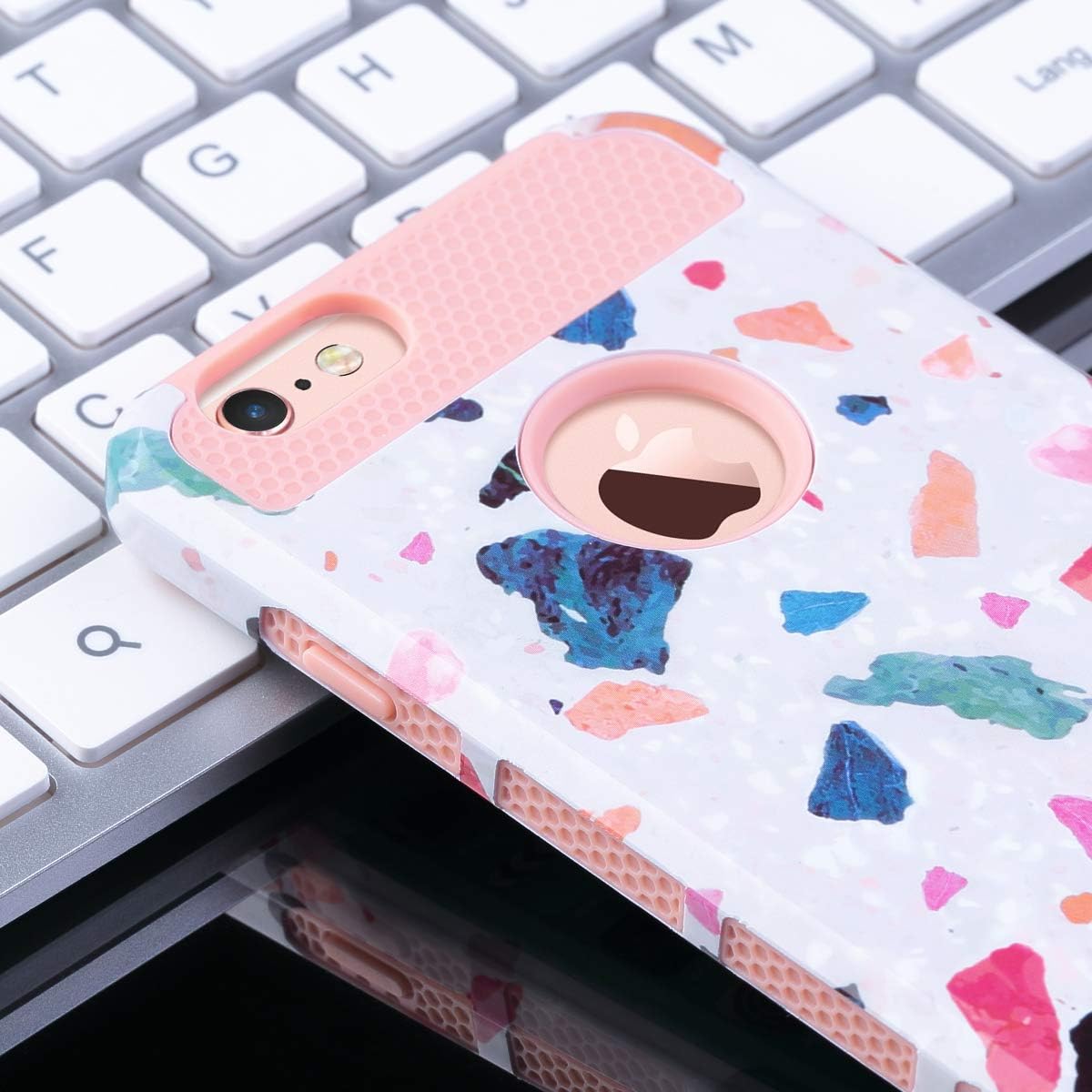 ULAK Case for iPhone 6S, iPhone 6 Case, Slim Fit Dual Layer Anti-Scratch Shockproof Resistant Hard TPU Bumper Back Protective Cover for Apple iPhone 6 / 6s 4.7 inch, Colorful Meteorite