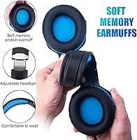 Vista 7 de Auriculares para juegos para PS4, PC, Xbox One, PS5, para Nintendo Switch, auriculares con cable sobre la oreja con sonido envolvente estéreo