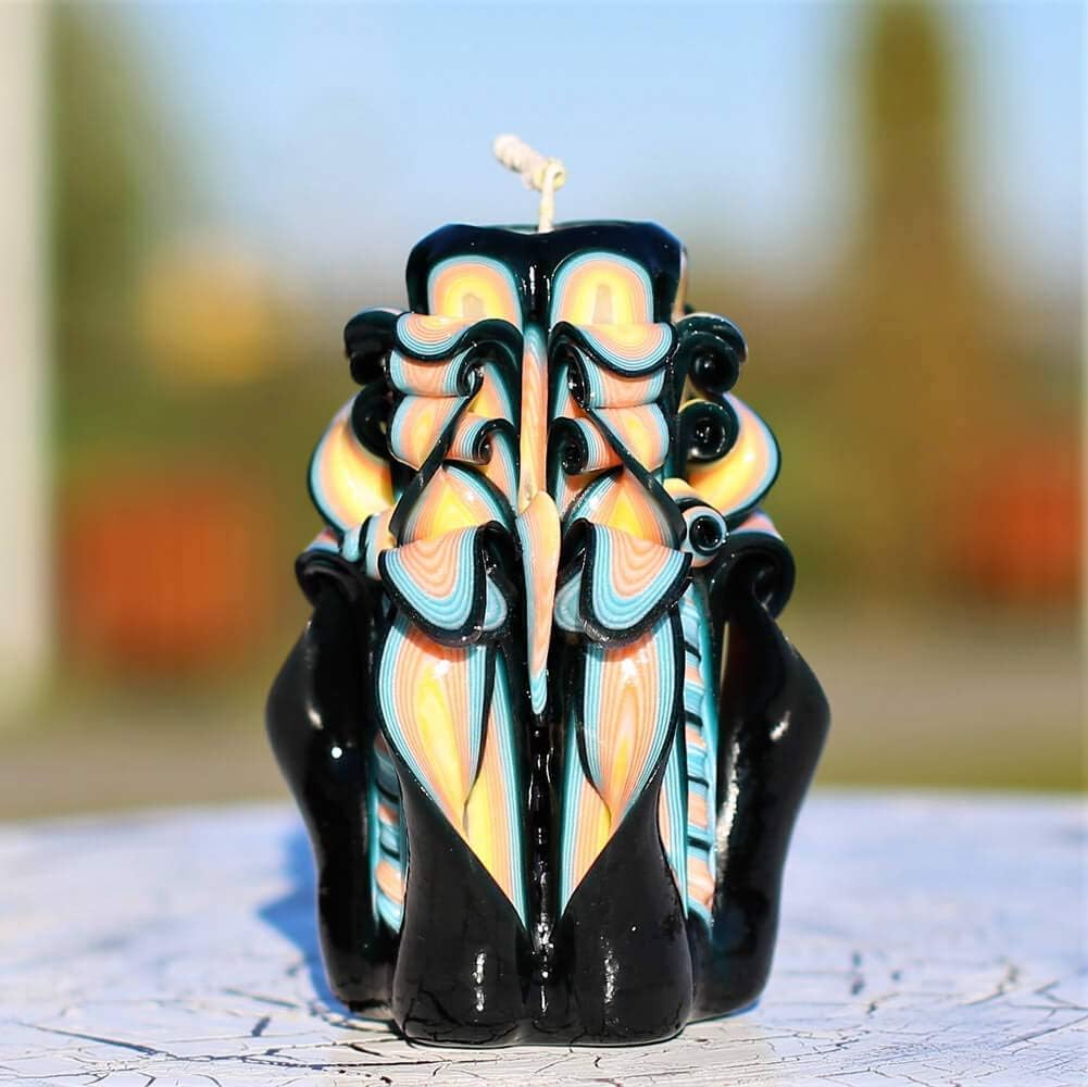 Carved Candles Black-Mothers Day Candle-Decorative Candle for Women-Jewelry Carved Candles-Gift for Man-Oscar candles