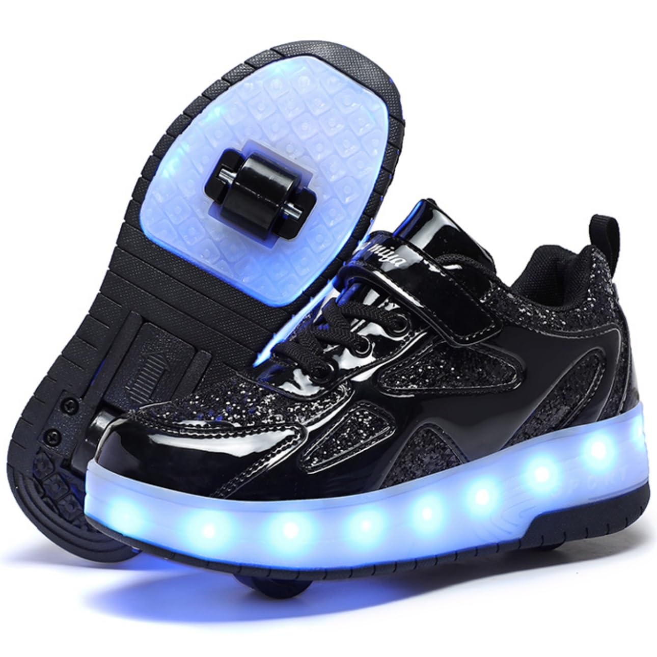 LED Roller Skate Shoes for Kids Boys Girls Light Up Roller Sneakers with  Detachable Wheels Rechargeable Flashing Wheeled Shoes