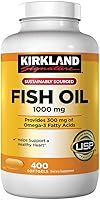 Vista 1 de Kirkland Aceite de pescado Signature 1000 mg., 400 cápsulas blandas (paquete de 4)