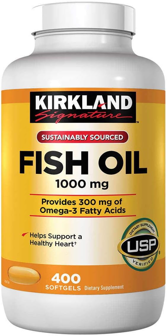 KIRKLAND SIGNATURE Kirkland Signature Fish Oil Concentrate With Omega-3 Fatty Acids, 1000Mg, 800 Softgels
