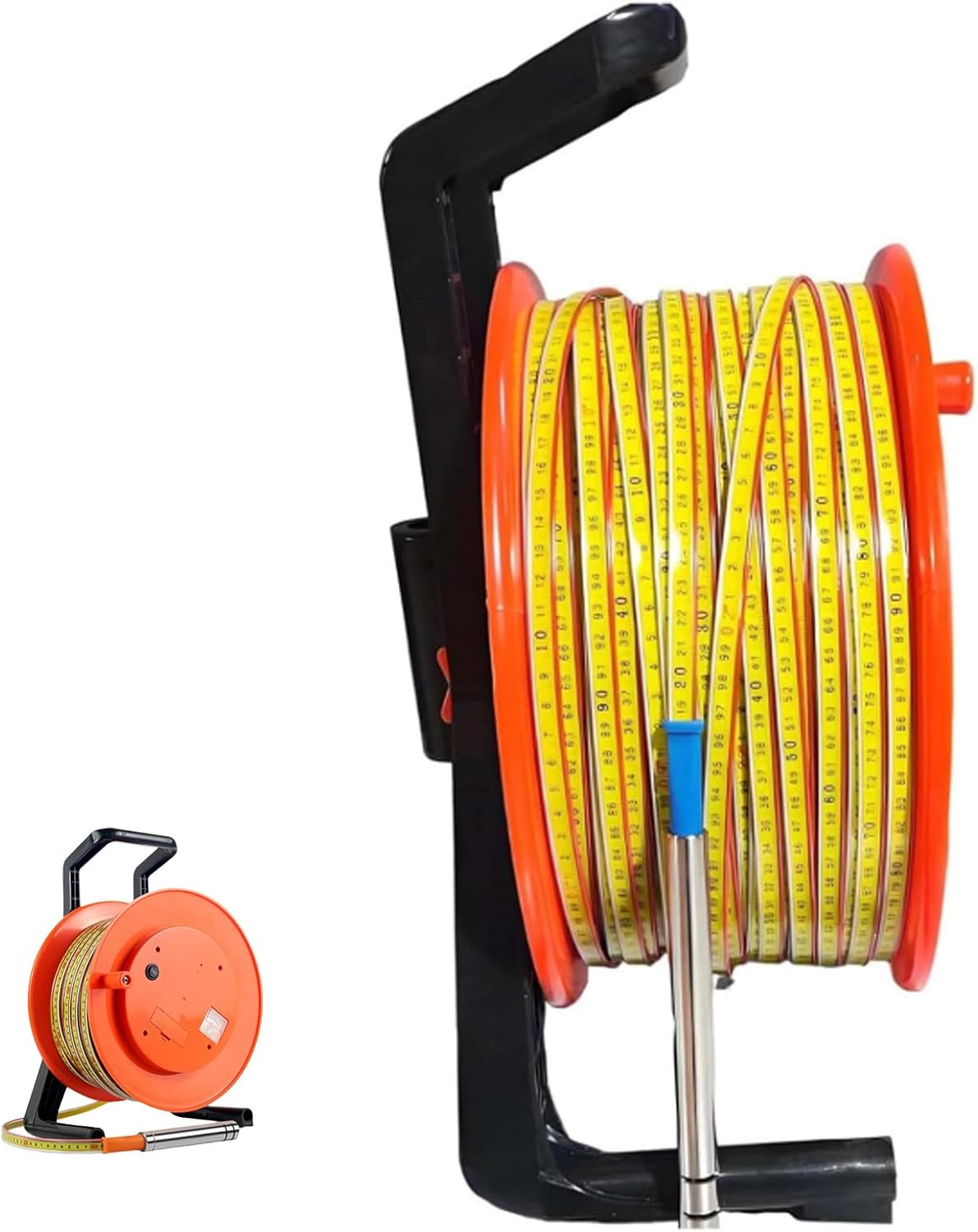 Water Level Meter with LED Buzzer Alarm, 10-300m Cable for Wells & Boreholes - Depth Gauge for Industrial & Agricultural Use, 15mm-150m Depth Measurement