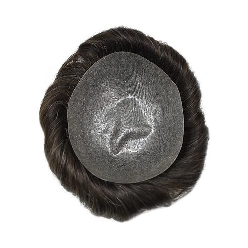 Miniatura 3 de Toupee - Piezas de cabello humano europeo para hombre, toupee de 0.005in (0.005in), sistema de reemplazo de cabello duradero, fácil de fijar para