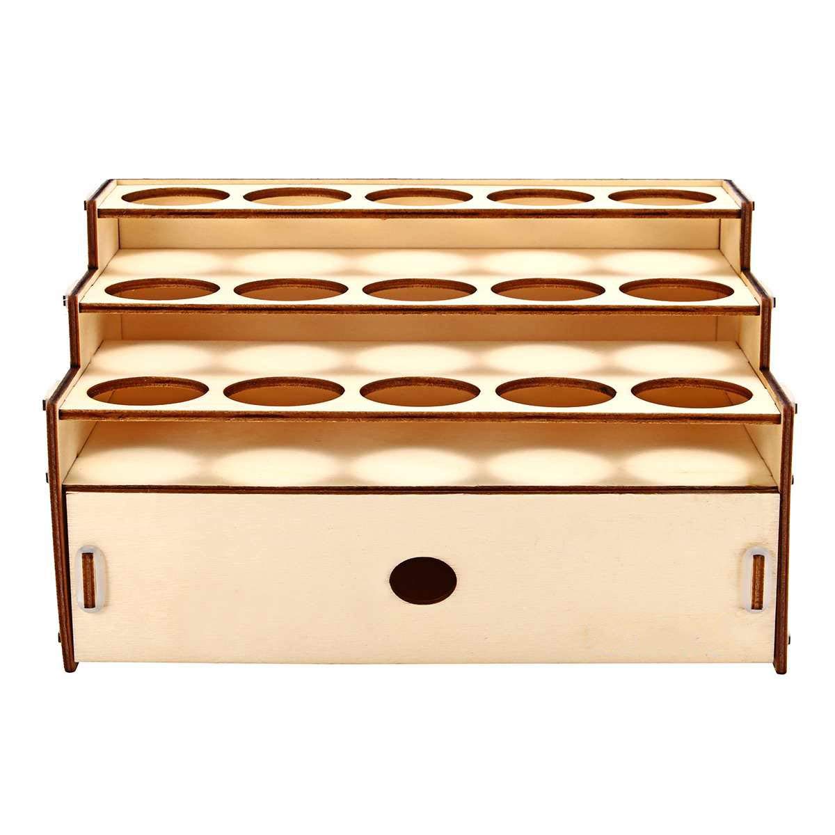 4 Layers Wooden Paint Rack Stand for Storing Paints, Brushes，Modeling Tools KIT 1 ST-PBH