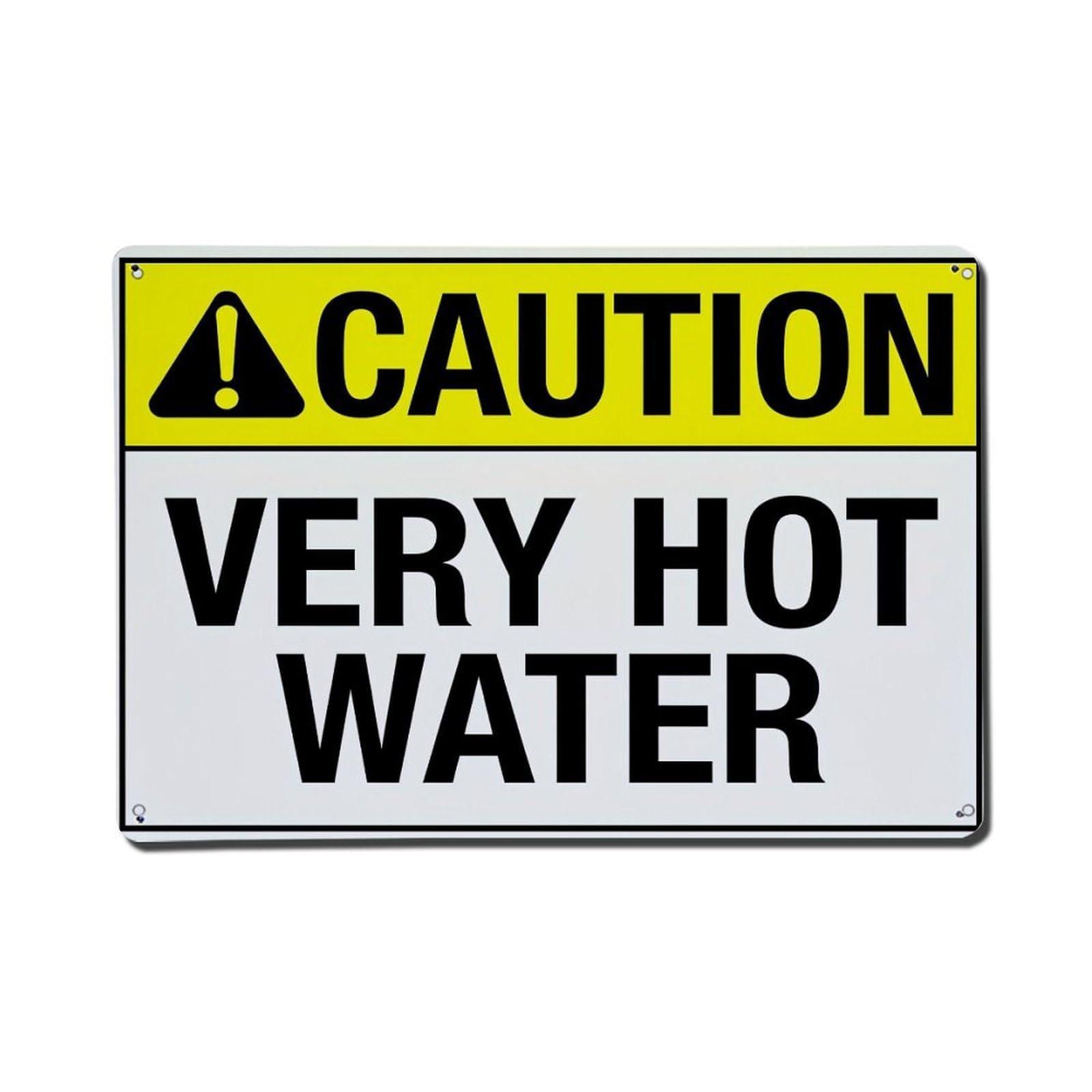 Jdfenggu Vintage Caution Very Hot Water Sign Retro Metal Tin Sign, Metal Poster For Bar, Home, Man Cave, Kitchen, Laundry Room Art Decor 8X12 Inch