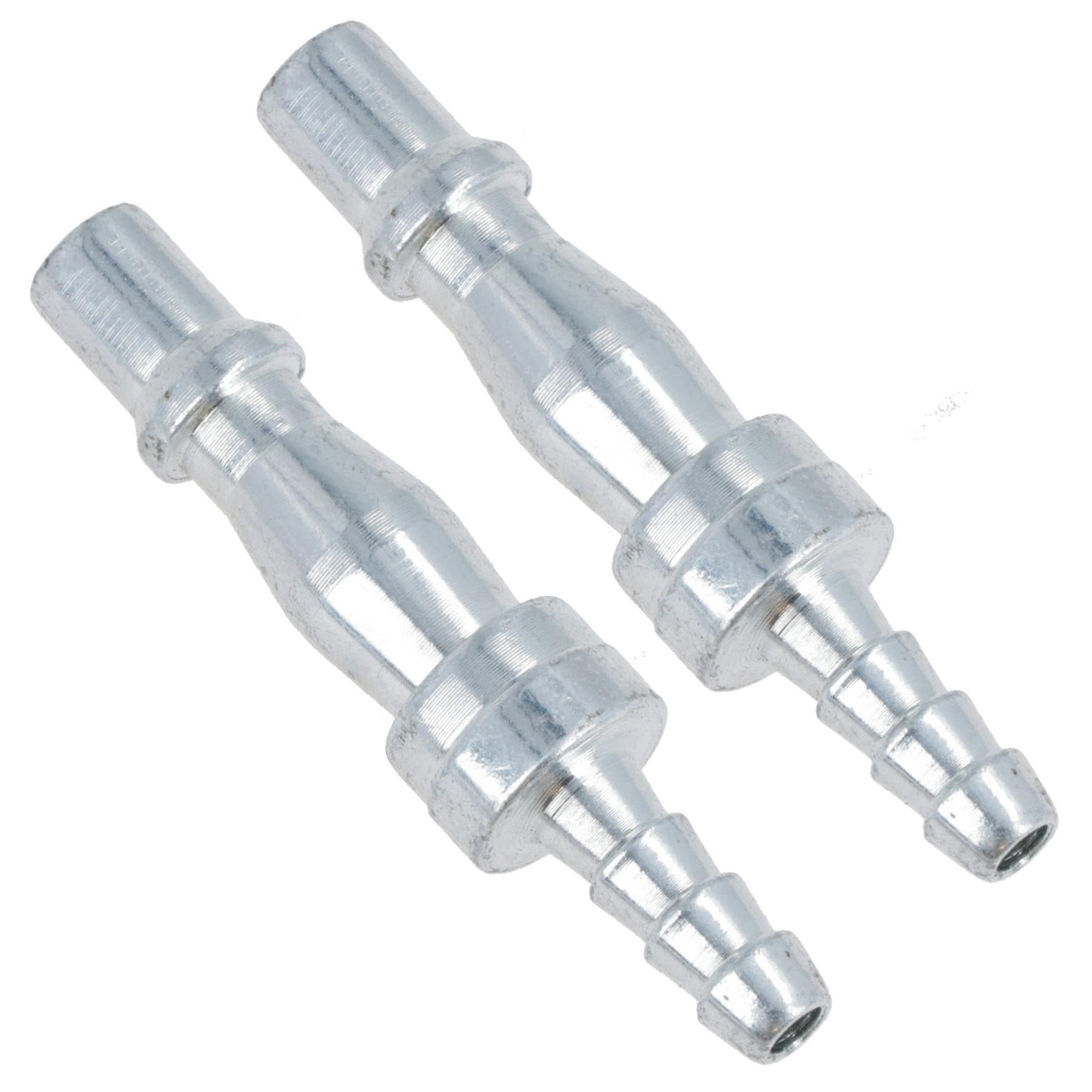 Ab Tools Men's Silver 1/4In Bsp (6.35Mm) Air Hose Barb Tail With Pcl Type Connector Fitting 2Pc
