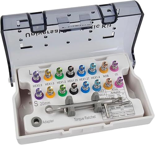 Llave dinamométrica universal para implantes Destornillador Kit de prótesis Controladores de trinquete Herramientas de reparación de implantes de