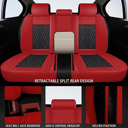 Miniatura 6 de Funda de asiento de automóvil para Dodge Charger 2006-2023, 5 asientos, de piel napa, impermeable, antideslizante, compatible con bolsa de aire,